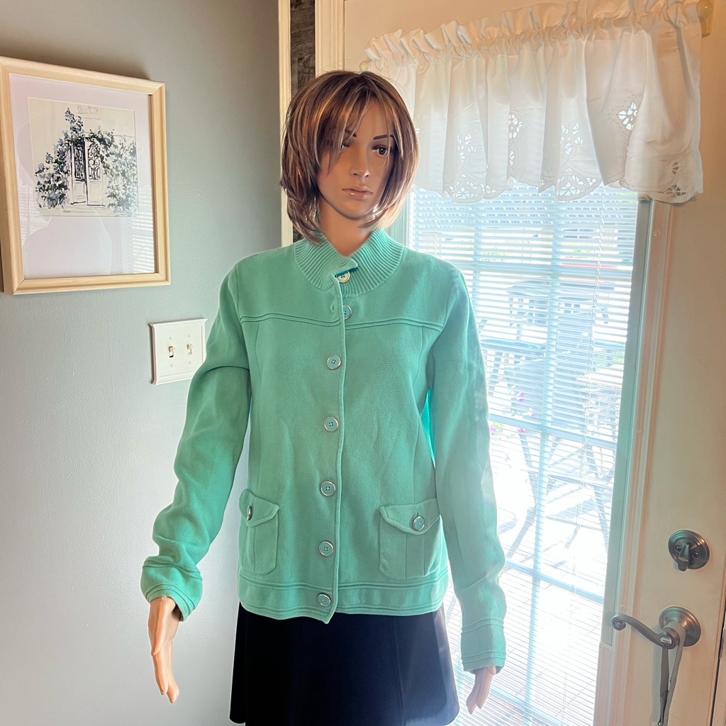 Jones New York Signature Button Sweater Sz Lg